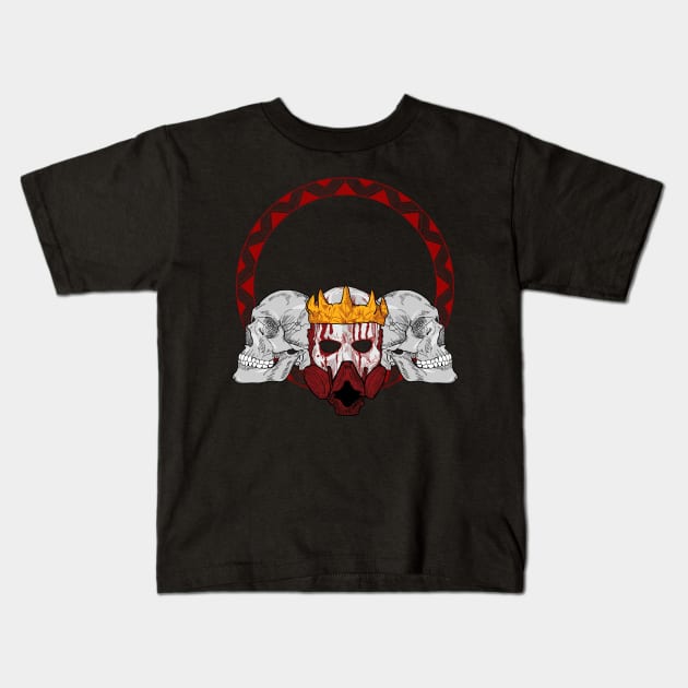 three lord skulls Kids T-Shirt by karikaturari